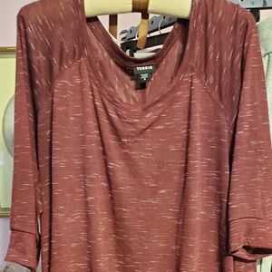 Torrid Burgundy Purple Hi-Low top Size 2